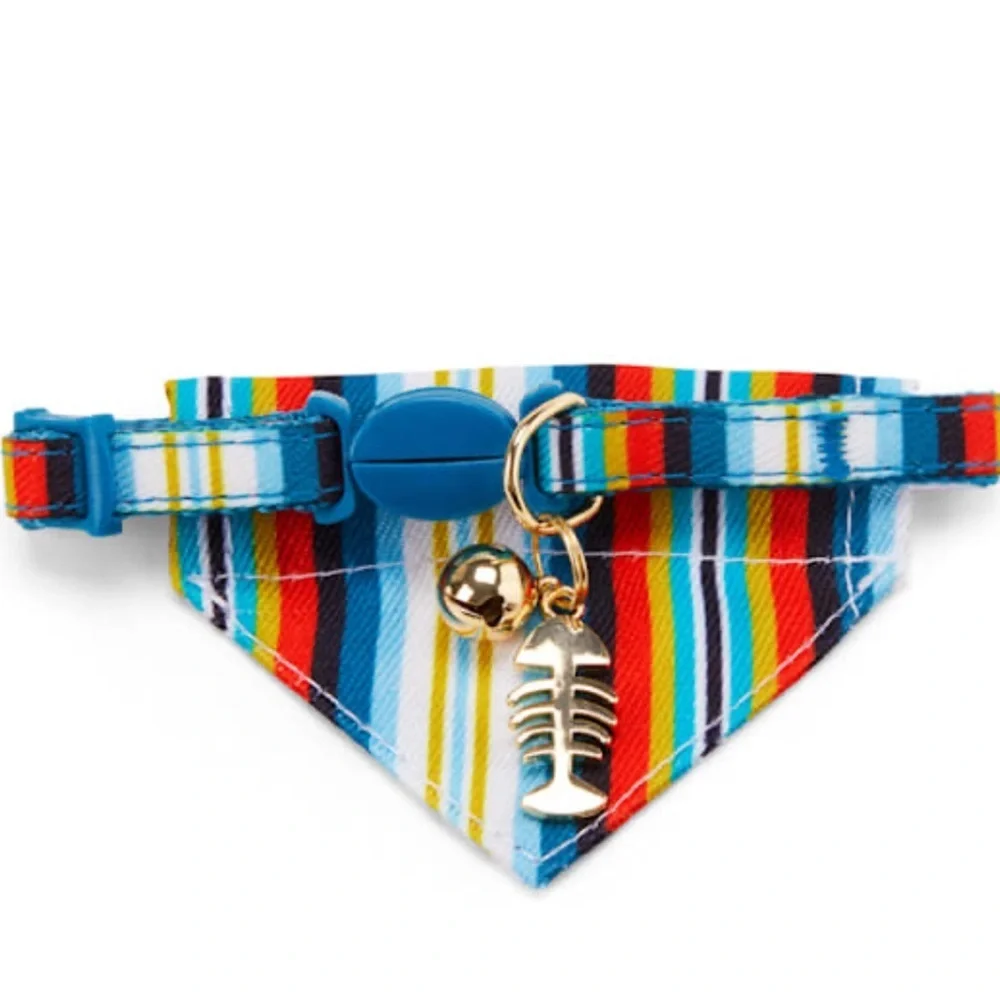 Blue Striped Breakaway, Kitten Collar